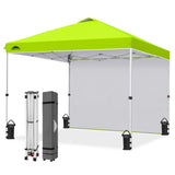 10x10 Commercial Pop up Canopy with 1 Sidewall - Eagle Peak®