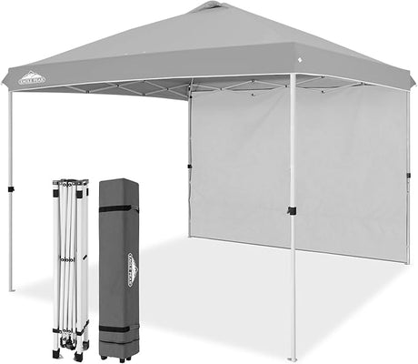 10x10 Commercial Pop up Canopy with 1 Sidewall - Eagle Peak Custom Canopy Tent