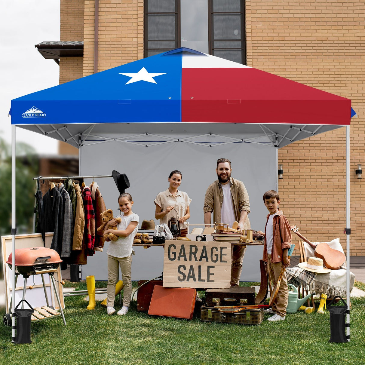 10x10 Commercial Pop up Canopy with 1 Sidewall - Eagle Peak Custom Canopy Tent
