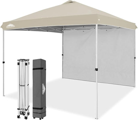 10x10 Commercial Pop up Canopy with 1 Sidewall - Eagle Peak Custom Canopy Tent