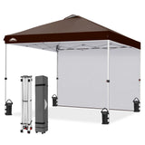 10x10 Commercial Pop up Canopy with 1 Sidewall - Eagle Peak®