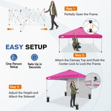 10x10 Commercial Pop up Canopy with 1 Sidewall - Eagle Peak®