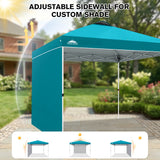 10x10 Commercial Pop up Canopy with 1 Sidewall - Eagle Peak®