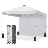 10x10 Commercial Pop up Canopy with 1 Sidewall - Eagle Peak®