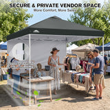 10x10 Commercial Pop up Canopy with 1 Sidewall - Eagle Peak®