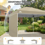 10x10 Commercial Pop up Canopy with 1 Sidewall - Eagle Peak®