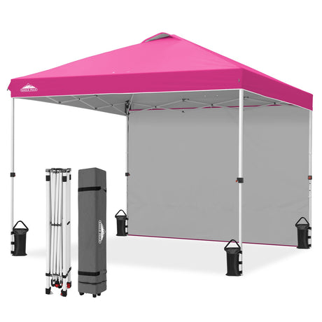 10x10 Commercial Pop up Canopy with 1 Sidewall - Eagle Peak