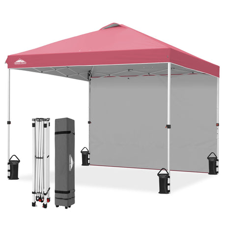 10x10 Commercial Pop up Canopy with 1 Sidewall - Eagle Peak