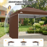 10x10 Commercial Pop up Canopy with 1 Sidewall - Eagle Peak®