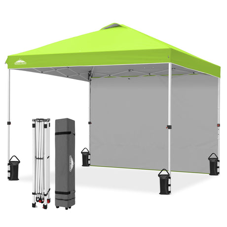 10x10 Commercial Pop up Canopy with 1 Sidewall - Eagle Peak
