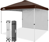 10x10 Commercial Pop up Canopy with 1 Sidewall - Eagle Peak Custom Canopy Tent