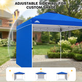 10x10 Commercial Pop up Canopy with 1 Sidewall - Eagle Peak®