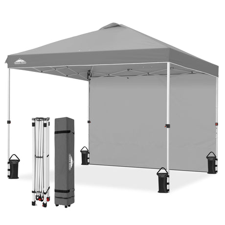 10x10 Commercial Pop up Canopy with 1 Sidewall - Eagle Peak