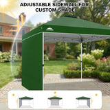 10x10 Commercial Pop up Canopy with 1 Sidewall - Eagle Peak®