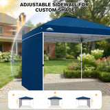 10x10 Commercial Pop up Canopy with 1 Sidewall - Eagle Peak®