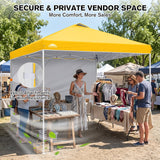 10x10 Commercial Pop up Canopy with 1 Sidewall - Eagle Peak®