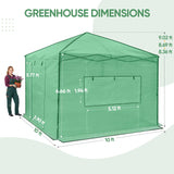 10x10 Easy Setup Pop Up Greenhouse - Eagle Peak®