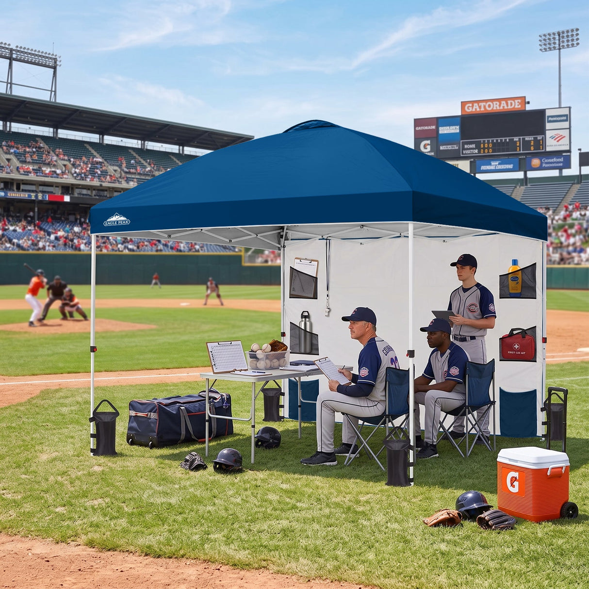 10x10 ft Pop Up Canopy Tent with Sidewall - Eagle Peak®