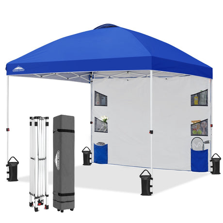 10x10 ft Pop Up Canopy Tent with Sidewall - Eagle Peak®