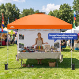 10x10 ft Pop Up Canopy Tent with Sidewall - Eagle Peak®