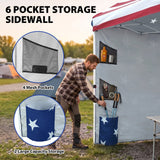 10x10 ft Pop Up Canopy Tent with Sidewall - Eagle Peak®