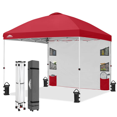 10x10 ft Pop Up Canopy Tent with Sidewall - Eagle Peak®