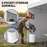 10x10 ft Pop Up Canopy Tent with Sidewall - Eagle Peak®