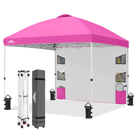 10x10 ft Pop Up Canopy Tent with Sidewall - Eagle Peak®