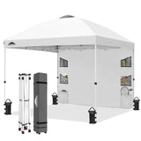 10x10 ft Pop Up Canopy Tent with Sidewall - Eagle Peak®