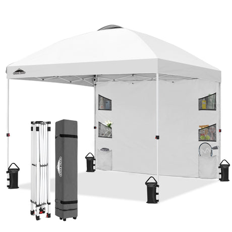 10x10 ft Pop Up Canopy Tent with Sidewall - Eagle Peak®