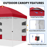 10x10 ft Pop Up Canopy Tent with Sidewall - Eagle Peak®