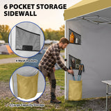 10x10 ft Pop Up Canopy Tent with Sidewall - Eagle Peak®