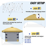 10x10 ft Pop Up Canopy Tent with Sidewall - Eagle Peak Custom Canopy Tent
