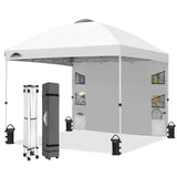 10x10 ft Pop Up Canopy Tent with Sidewall - Eagle Peak Custom Canopy Tent