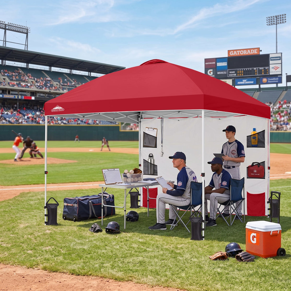 10x10 ft Pop Up Canopy Tent with Sidewall - Eagle Peak®