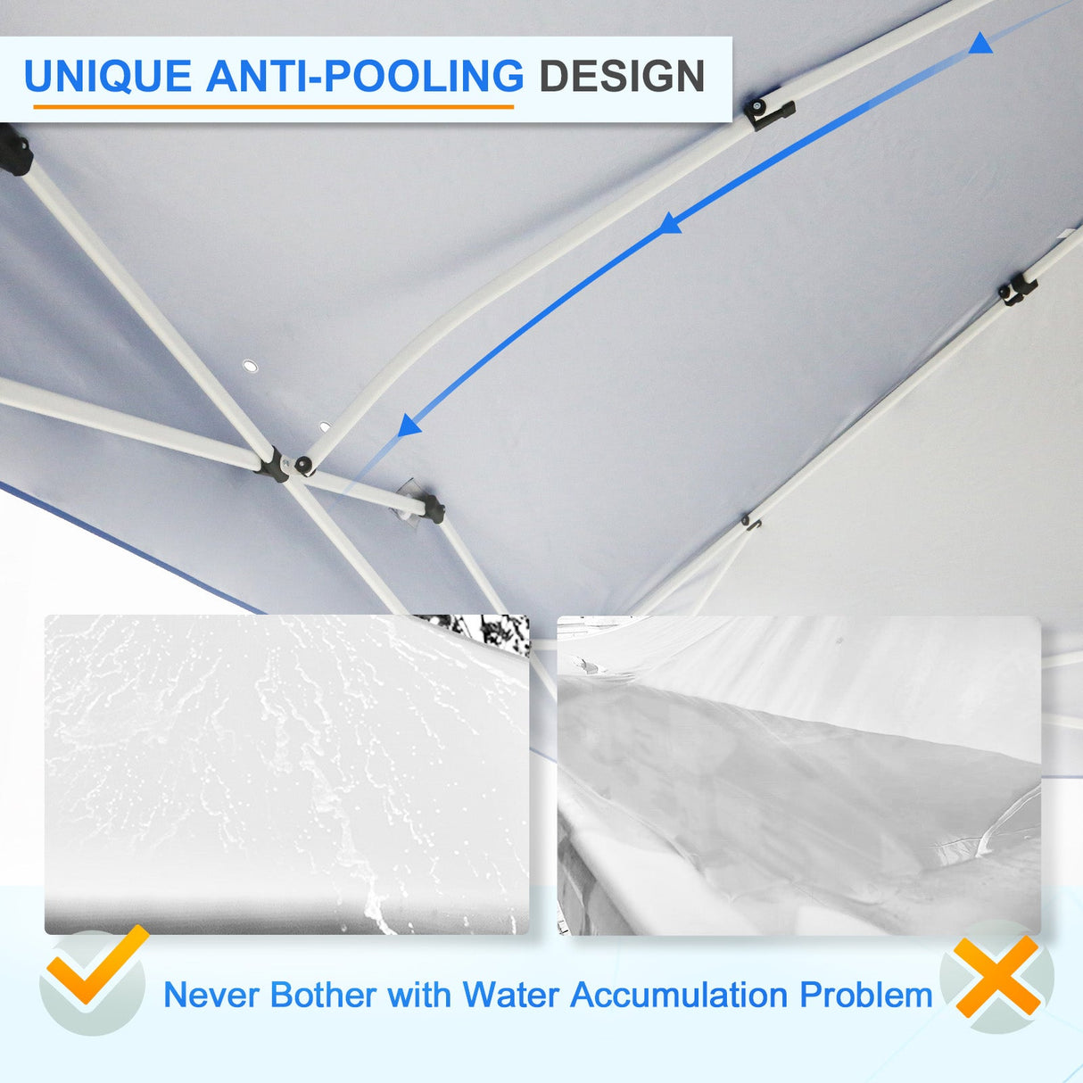 10x10 ft Pop Up Canopy Tent with Sidewall - Eagle Peak Custom Canopy Tent