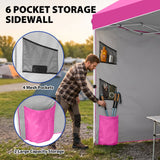 10x10 ft Pop Up Canopy Tent with Sidewall - Eagle Peak®