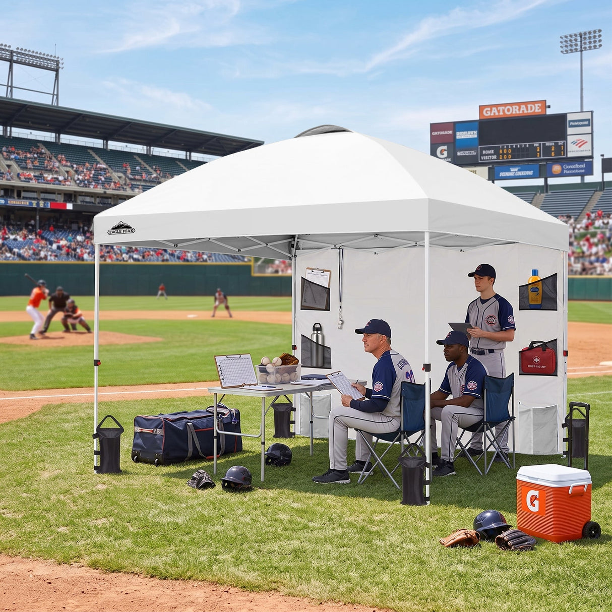 10x10 ft Pop Up Canopy Tent with Sidewall - Eagle Peak®