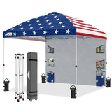 10x10 ft Pop Up Canopy Tent with Sidewall - Eagle Peak Custom Canopy Tent