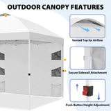 10x10 ft Pop Up Canopy Tent with Sidewall - Eagle Peak®