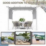 10x10 Metal Pergola with Textilene Top - Eagle Peak Custom Canopy Tent