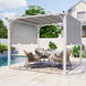 10x10 Metal Pergola with Textilene Top - Eagle Peak Custom Canopy Tent