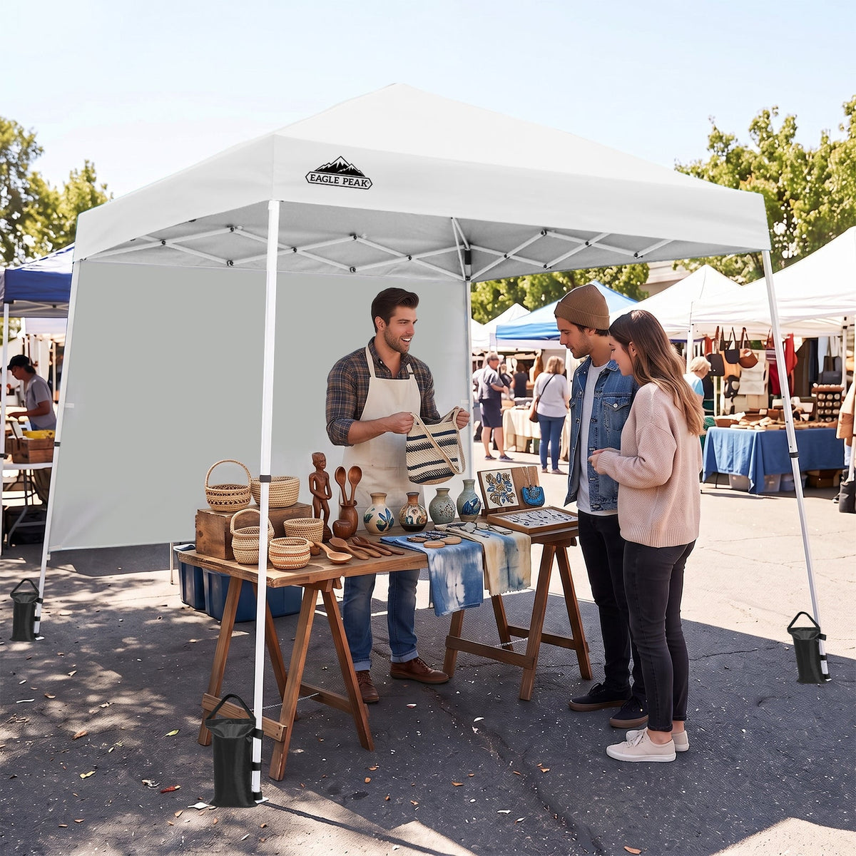 10x10 Pop Up Canopy Tent, Compact Canopy - Eagle Peak®