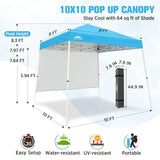 10x10 Pop Up Canopy Tent, Compact Canopy - Eagle Peak®