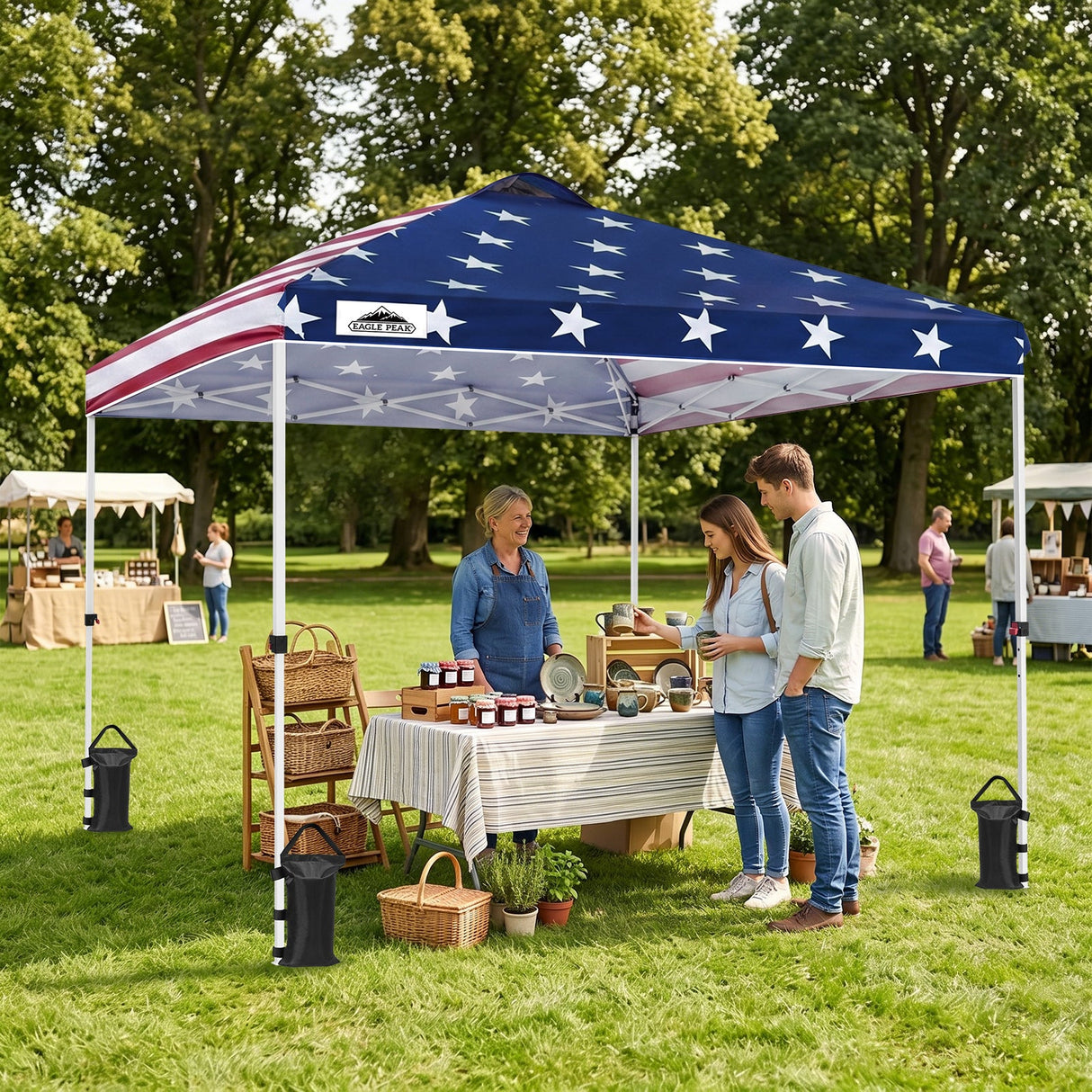 10x10 Pop Up Canopy Tent — Easy Setup with PeakPush™ Center Lock - Eagle Peak®