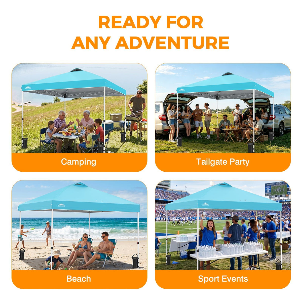 10x10 Pop Up Canopy Tent Easy Up Canopy Outdoor - Eagle Peak®
