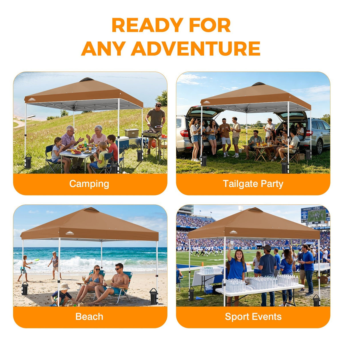 10x10 Pop Up Canopy Tent Easy Up Canopy Outdoor - Eagle Peak®