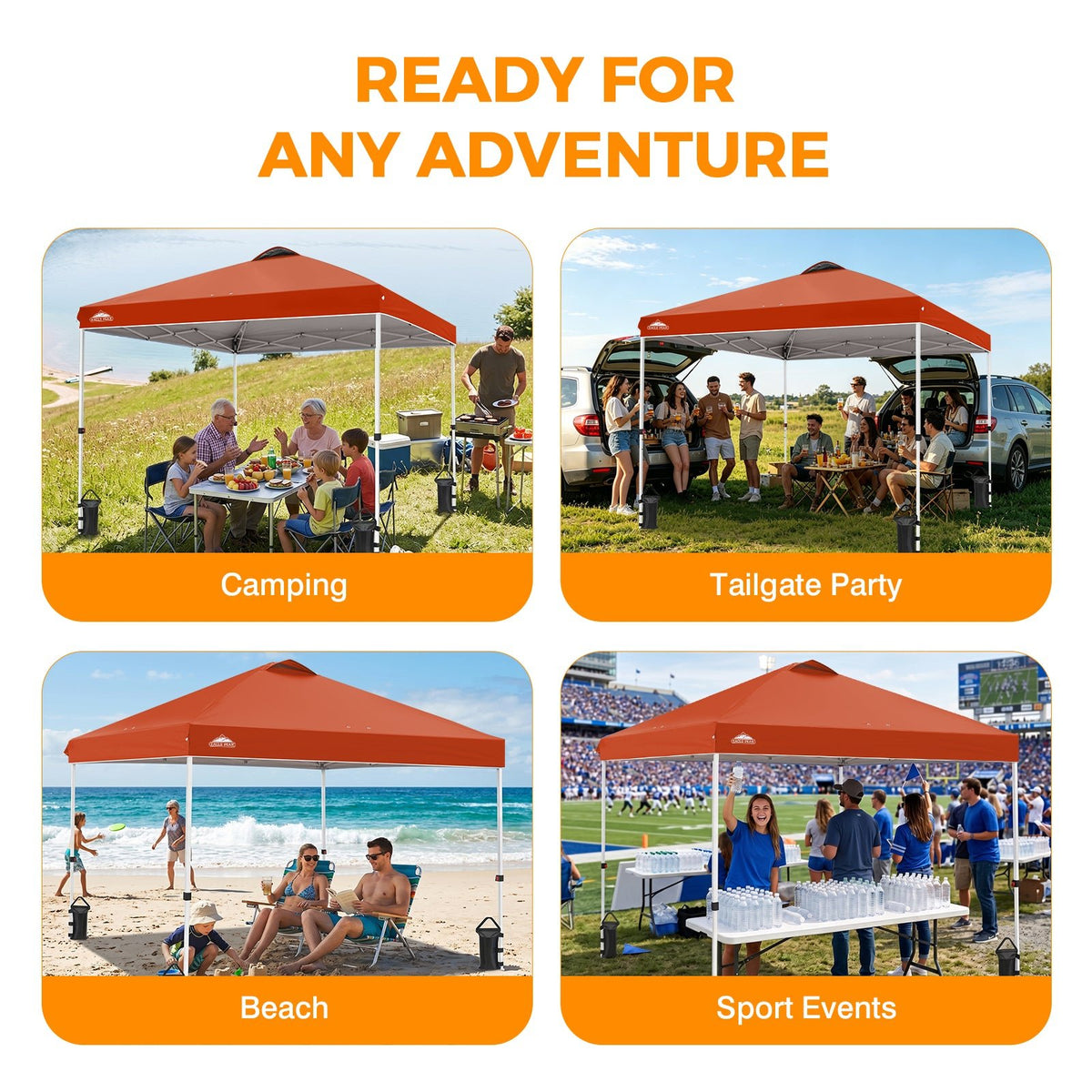 10x10 Pop Up Canopy Tent Easy Up Canopy Outdoor - Eagle Peak®