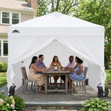10x10 Pop Up Canopy Tent with Four Sidewalls - Eagle Peak