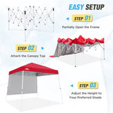 10x10 Pop Up Canopy Tent with Wall Panel, 10x10 Base 8x8 Top - Eagle Peak Custom Canopy Tent